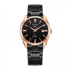 Alexandre Christie AC 8682 Rosegold Black Man MDBBRBA